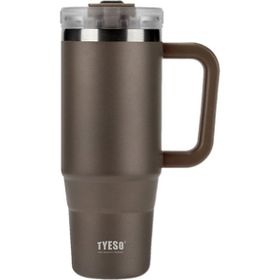 Tyeso 900 ml Kahvernegi Qq Sızdırmaz Pipetli Çift Duvarlı Vakumlu Termos