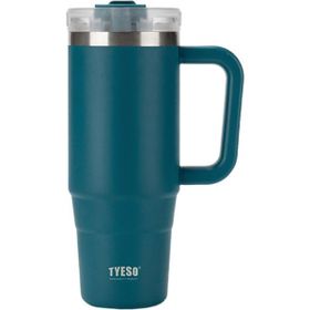 Tyeso 900 ml Petrol Qq Sızdırmaz Pipetli Çift Duvarlı Vakumlu Termos
