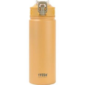 Tyeso Active Color Vakumlu Paslanmaz Çelik Gizli Pipetli 600 ml Sarı Termos