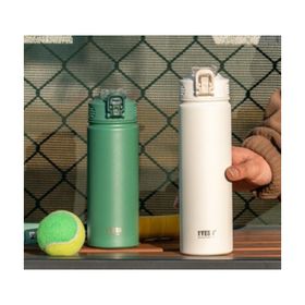 Tyeso Active Color Vakumlu Paslanmaz Çelik Gizli Pipetli 600 ml Yeşil Termos