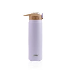 Tyeso Active Vakumlu Paslanmaz Çelik Gizli Pipetli 750 ml Mor Termos