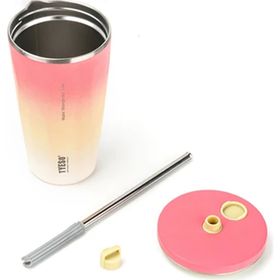 Tyeso Candy Tumbler Vakumlu Paslanmaz 600 ml Kahverengi Çelik Termos