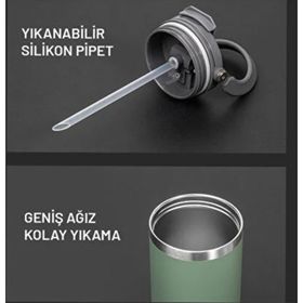 Tyeso Dailyneed Vakumlu Paslanmaz Çelik 750 ml Mor Termos