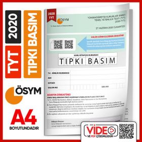 TYT 2020 Ösym Tıpkı Basım Türkiye Geneli Dijital Çözümlü Soru Kitapçığı