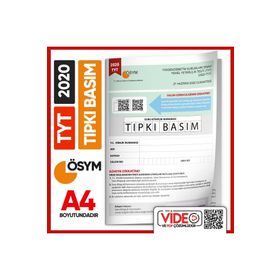 TYT 2020 Ösym Tıpkı Basım Türkiye Geneli Dijital Çözümlü Soru Kitapçığı