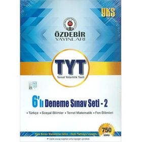 TYT 6 Deneme Sınavı Seti 2-Özdebir Yayınları