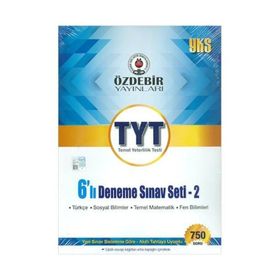 TYT 6 Deneme Sınavı Seti 2-Özdebir Yayınları