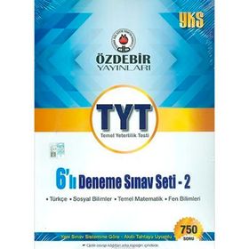TYT 6 Deneme Sınavı Seti 2-Özdebir Yayınları