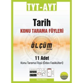 TYT-AYT 11 Fasikül 11x16 Sayfa Tarih Tarama Föyleri
