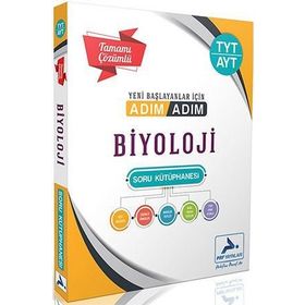 TYT AYT Biyoloji Adım Adım Çözümlü Soru Kütüphanesi Paraf Yayınları