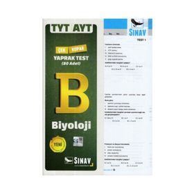 TYT AYT Biyoloji Çek Kopar Yaprak Test Kollektif Sınav Dergisi Yayınları