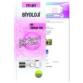 TYT AYT Biyoloji Çek Kopart 48 Adet Yaprak Testleri-Pano Yayınları