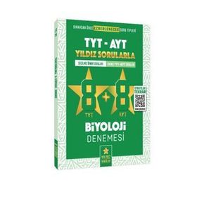 Tyt - Ayt Biyoloji Video Çözümlü 8+8 Deneme - Yıldız Sorular Yayınları