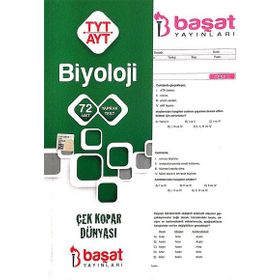 TYT AYT Biyoloji Yaprak Test - Başat Yayınları
