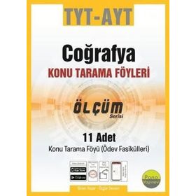 TYT AYT Coğrafya Konu Tarama Föyleri Ölçüm Serisi 11 Fasikül-Pano Yayınları