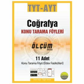 TYT AYT Coğrafya Konu Tarama Föyleri Ölçüm Serisi 11 Fasikül-Pano Yayınları