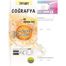 TYT AYT Coğrafya Yaprak Testleri Çek Kopart 48 Adet-Pano Yayınları