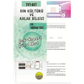 TYT AYT Din Kültürü ve Ahlak Bilgisi Çek Kopart 24 Adet Yaprak Testleri-Pano Yayınları