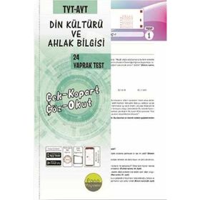 TYT AYT Din Kültürü ve Ahlak Bilgisi Çek Kopart 24 Adet Yaprak Testleri-Pano Yayınları