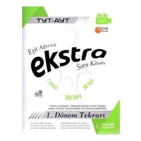 TYT - AYT Eşit Ağırlık Ekstra Soru Bankası 1. Dönem Tekrarı -Palme Yayınevi