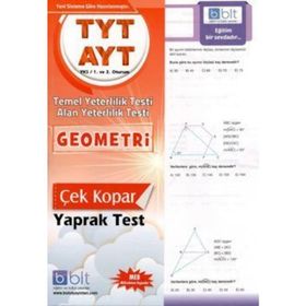 TYT AYT Geometri Çek Kopar Yaprak Test Bulut Eğitim Yayınları