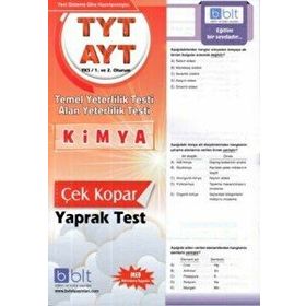 TYT AYT Kimya Çek Kopar Yaprak Test Bulut Eğitim Yayınları