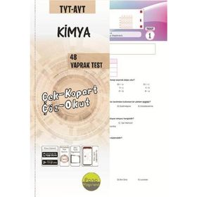TYT AYT Kimya Yaprak Testleri Çek Kopart 48 Adet-Pano Yayınları
