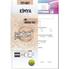 TYT AYT Kimya Yaprak Testleri Çek Kopart 48 Adet-Pano Yayınları
