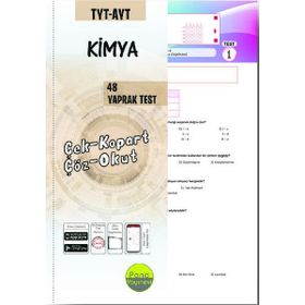 TYT AYT Kimya Yaprak Testleri Çek Kopart 48 Adet-Pano Yayınları