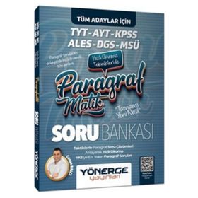 TYT AYT KPSS ALES DGS MSÜ Paragrafmatik Soru Bankası Cenan Balcı Yönerge Yayınları