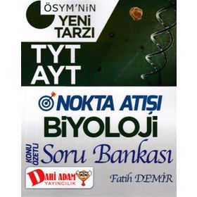 TYT AYT Nokta Atışı Biyoloji Konu Özetli Soru Bankası Dahi Adam Yayınları
