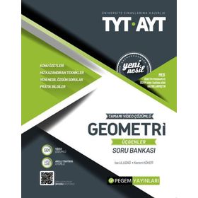 TYT-AYT Tamamı Çözümlü Geometri Üçgenler Soru Bankası Pegem Akademi Yayıncılık