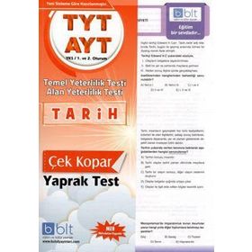 TYT AYT Tarih Çek Kopar Yaprak Test Bulut Eğitim Yayınları