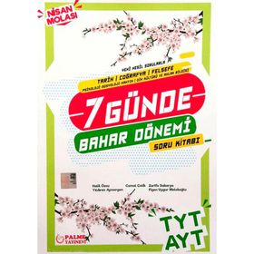 TYT AYT Tarih Coğrafta Felsefe 7 Günde Güz Dönemi Soru Bankası-Palme Yayınları