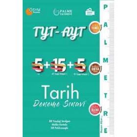 TYT AYT Tarih Deneme Sınavı Palmetre -Palme Yayınevi