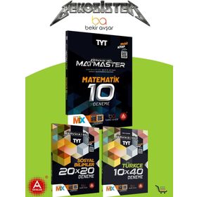 TYT Bekosistem Matmaster Matematik 10'lu Deneme + TYT 10x40 Türkçe Deneme + TYT 20x20 Sosyal Bilimler Deneme - Bekir Avşar