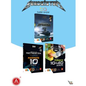 TYT Bekosistem Striker 3 Deneme + TYT Bekosistem Matmaster Matematik 10'lu Deneme + TYT Bekosistem Türkçe 10x40 Deneme Set - Bekir Avşar