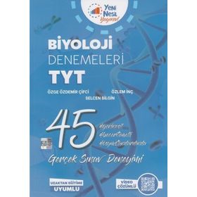 TYT Biyoloji 45 Deneme Sınavı-Yeni Nesil Yayınları