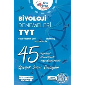 TYT Biyoloji 45 Deneme Sınavı-Yeni Nesil Yayınları