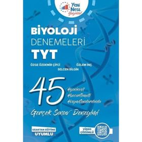TYT Biyoloji 45 Deneme Sınavı-Yeni Nesil Yayınları