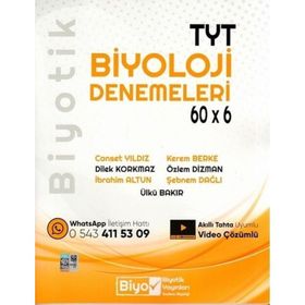 TYT Biyoloji Biyotik 60x6 Denemeleri Biyotik Yayınları