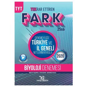 TYT Biyoloji Fark Tekrar Ettiren 25 x 6 Denemesi-Yayın Denizi Yayınları