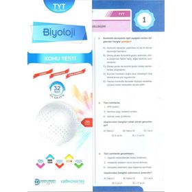 TYT Biyoloji Konu Testi Kolektif Doğru Orantı Yayınları