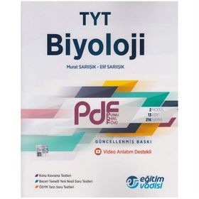 TYT Biyoloji Planlı Ders Föyü PDF Eğitim Vadisi Yayınları