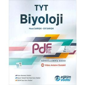 TYT Biyoloji Planlı Ders Föyü PDF Eğitim Vadisi Yayınları