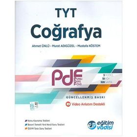 TYT Coğrafya Planlı Ders Föyü PDF Eğitim Vadisi Yayınları