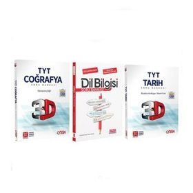 TYT Coğrafya ve Tarih ile AKM Dil Bilgisi Soru Bankası Seti 3 Kitap - 3D Yayınları