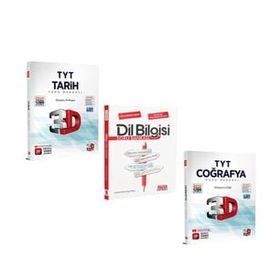 TYT Coğrafya ve Tarih ile AKM Dil Bilgisi Soru Bankası Seti 3 Kitap - 3D Yayınları