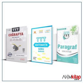 TYT Cografya ve Üç Dört Beş TYT Matematik Soru Bankası 2 Kitap Set-Limit Yayınları