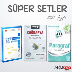TYT Cografya ve Üç Dört Beş TYT Matematik Soru Bankası 2 Kitap Set-Limit Yayınları